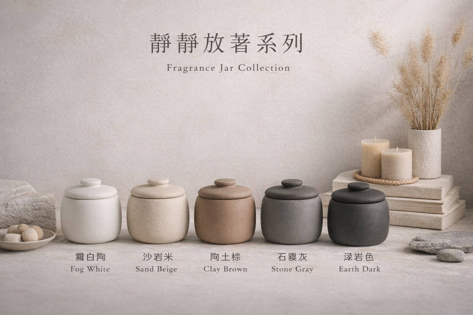 霧感陶土香氛罐｜靜靜放著系列